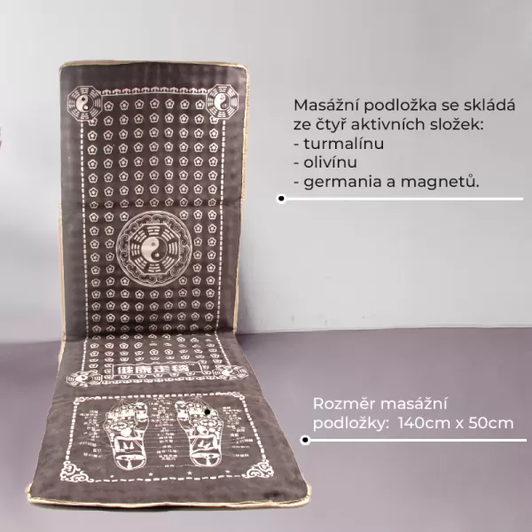 Green World Masážní podložka s turmalínem a magnety